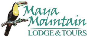 Logo of Maya Mountain Lodge & Tours featuring a toucan.